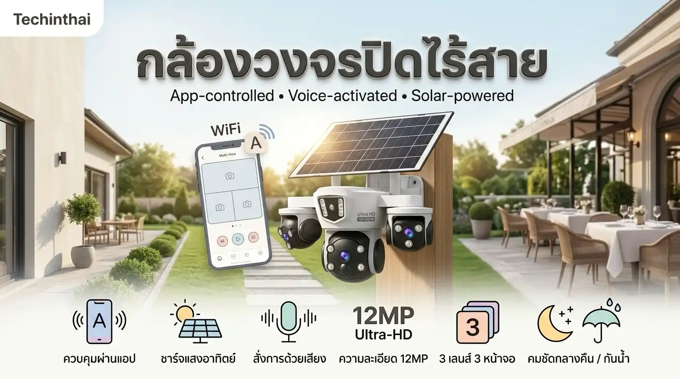 กล้องวงจรปิดไร้สายโซล่าเซลล์