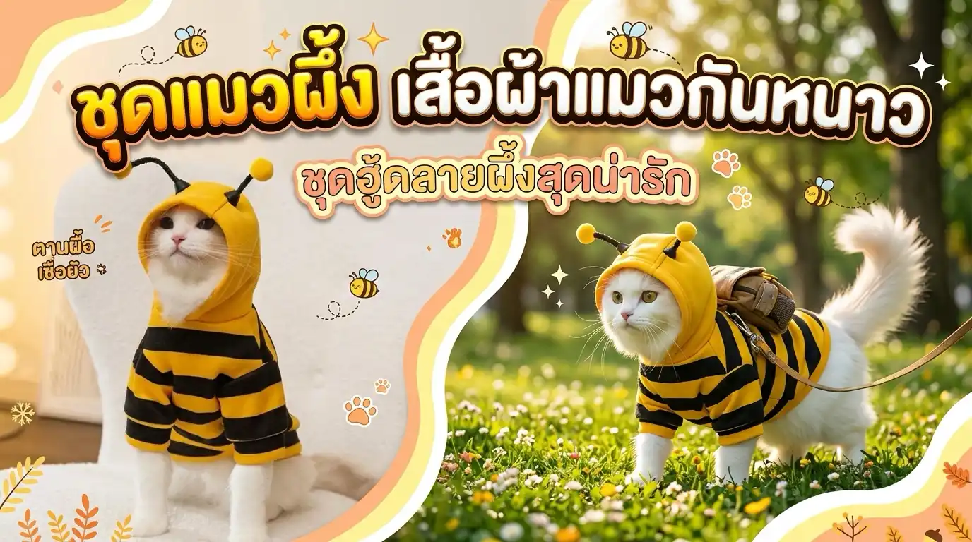 ชุดแมวลายผึ้ง