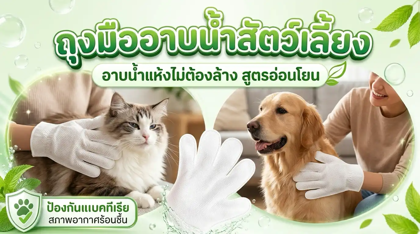 ถุงมืออาบน้ำสัตว์เลี้ยง